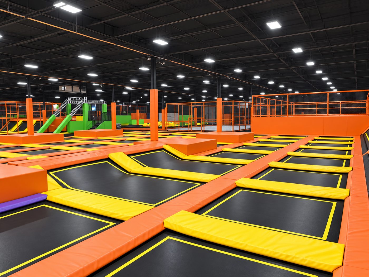 Main Court at FunZ Trampoline Park
