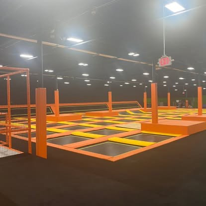 Daytime view of the main trampoline court at FunZ Westfield